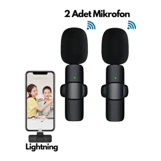 Type-c Çiftli Kablosuz Yaka Mikrofonu Seti - Youtube, Tiktok, Vlog Ve Canlı Yayınlar İçin Telefon Uyumlu Çift Mikrofon