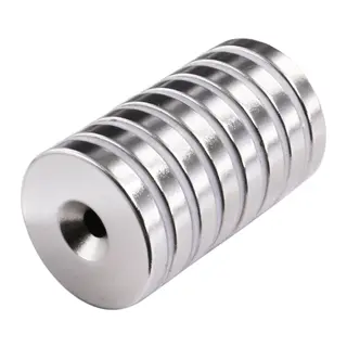 2 Adet 25x10/5x5,5 Mm Neodyum Mıknatıs Havşa Delikli Magnet Vida Atılabilir N35 Nikel Paslanmaz