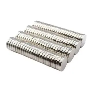 50 Adet 10x2mm Yuvarlak Neodyum Mıknatıs Güçlü Magnet Nikel Kaplamalı