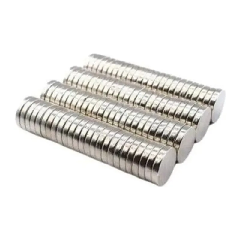 50 Adet 10x2mm Yuvarlak Neodyum Mıknatıs Güçlü Magnet Nikel Kaplamalı