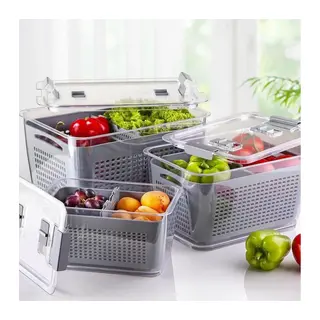 Lossa Süzgeçli Ve Bölmeli Organizer Meyve Sebze Saklama 3'lü Set
