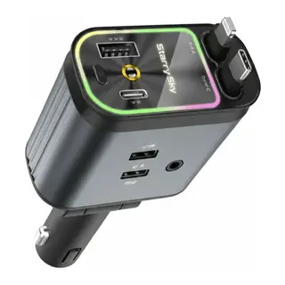4’ü 1 Arada Araç Çakmaklık Şarj Cihazı 66w Type-c Hızlı Şarj Çift Usb Telefon Şarj Geri Çekilebilir Kablo