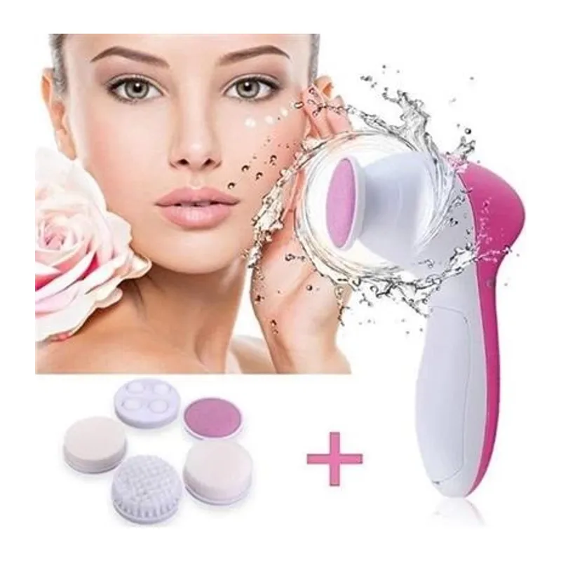 Pilli Yüz Cilt Temizleme Cihazı Siyah Nokta Peeling Fırça Seti Vücut Yüz Bakımı Masaj Aleti