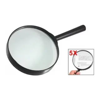 Nikula-plastik Siyah Yuvarlak Kolu 100mm Dia Büyüteç 5x Büyüteç