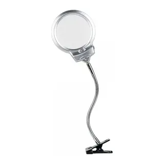 Nikula-2.5x130 Mm 5x24 Mm Led Aydınlatmalı Büyüteç,masa Üstü Metal Hortum Mandallı-mg15124-c