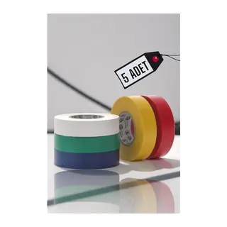 Renkli Elektrik İzolasyon Bandı 5 Adet