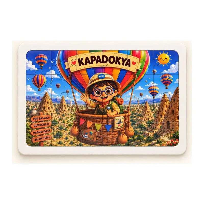 Kapadokya Huzi - 24 Parça Ahşap Puzzle