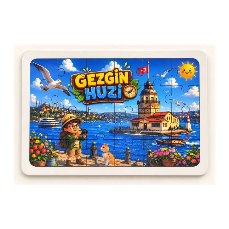 Gezgin Huzi - 24 Parça Ahşap Puzzle