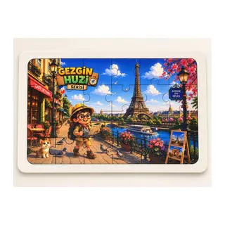 Gezgin Huzi - Paris - 24 Parça Ahşap Puzzle