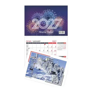 Üçgen Masa Takvimi Manzara 2027