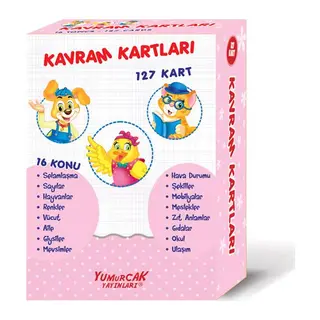 Okul Öncesi Çocuklar İçin Kavram Kartları 127 Kart