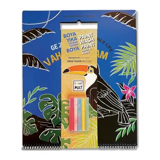 Funny Mat Black Set Gezegenimiz Vahşi Yaşam (Tebeşirli)
