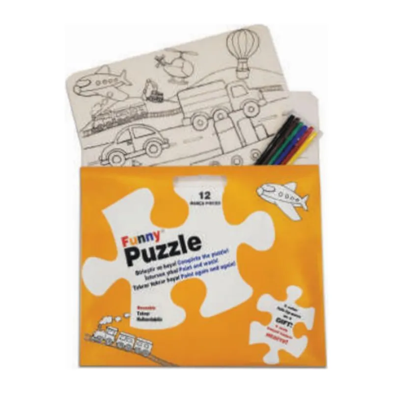 Funny Mat Puzzle - Taşıtlar 30x40cm