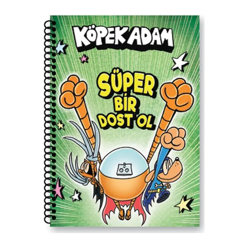 Köpek Adam Çizgili Defter-2 Süper Bir Dost Ol