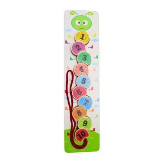 Panda Montessori Tırtıl İpe Geçirme
