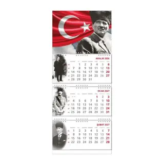 2027 Atatürk Gemici Duvar Takvimi - Ayyıldız