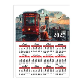 Galata 2027 Ahşap Duvar Takvimi