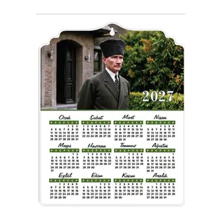 Kalpaklı 2027 Ahşap Atatürk Duvar Takvimi