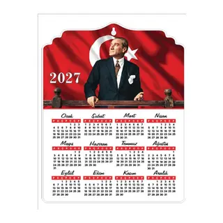 İstikbal 2027 Ahşap Atatürk Duvar Takvimi