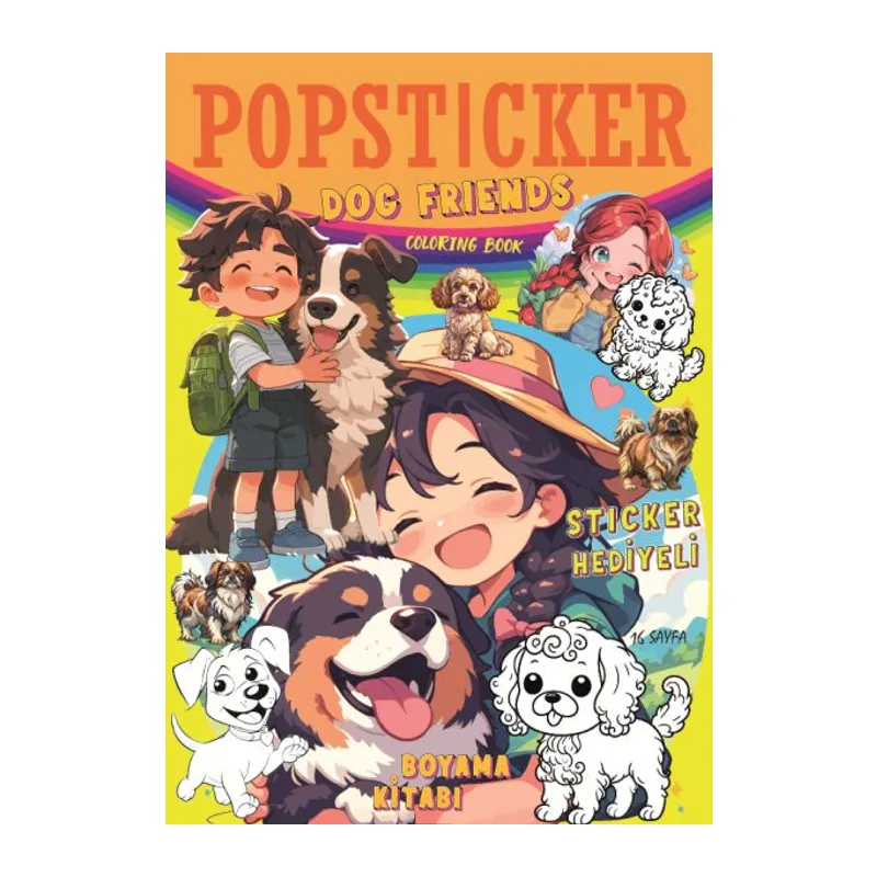 Dog Friends Boyama Kitabı Popsticker