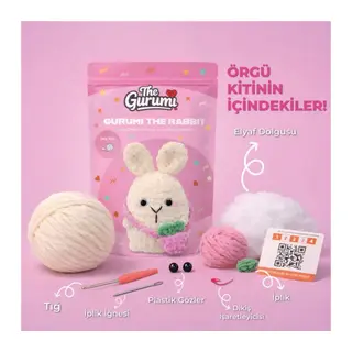 The Gurumi Tavşan Örgü Öğrenme Kiti (TG003)