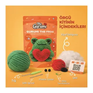 The Gurumi Kurbağa Örgü Öğrenme Kiti (TG004)