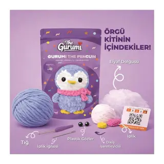 The Gurumi Penguen Örgü Öğrenme Kiti (TG006)