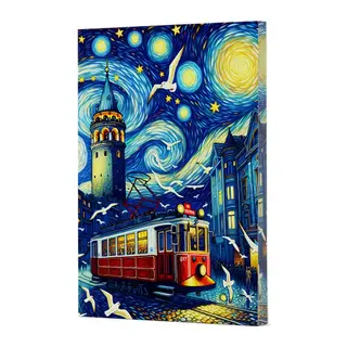 Van Gogh 1 - Galata Çizgili Yan Boyamalı Defter