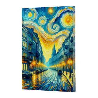 Van Gogh 6 - Sokak Çizgili Yan Boyamalı Defter