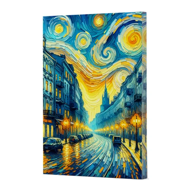 Van Gogh 6 - Sokak Çizgili Yan Boyamalı Defter