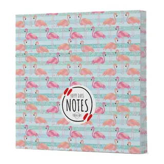 Flamingo 1 - Çizgisiz Yan Boyamalı Defter