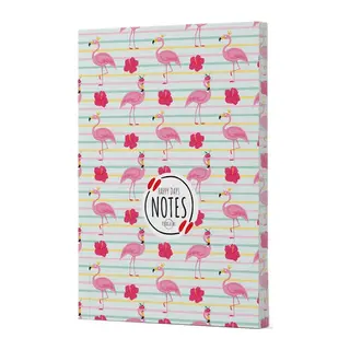 Flamingo 2 - Yan Boyamalı Çizgili Defter