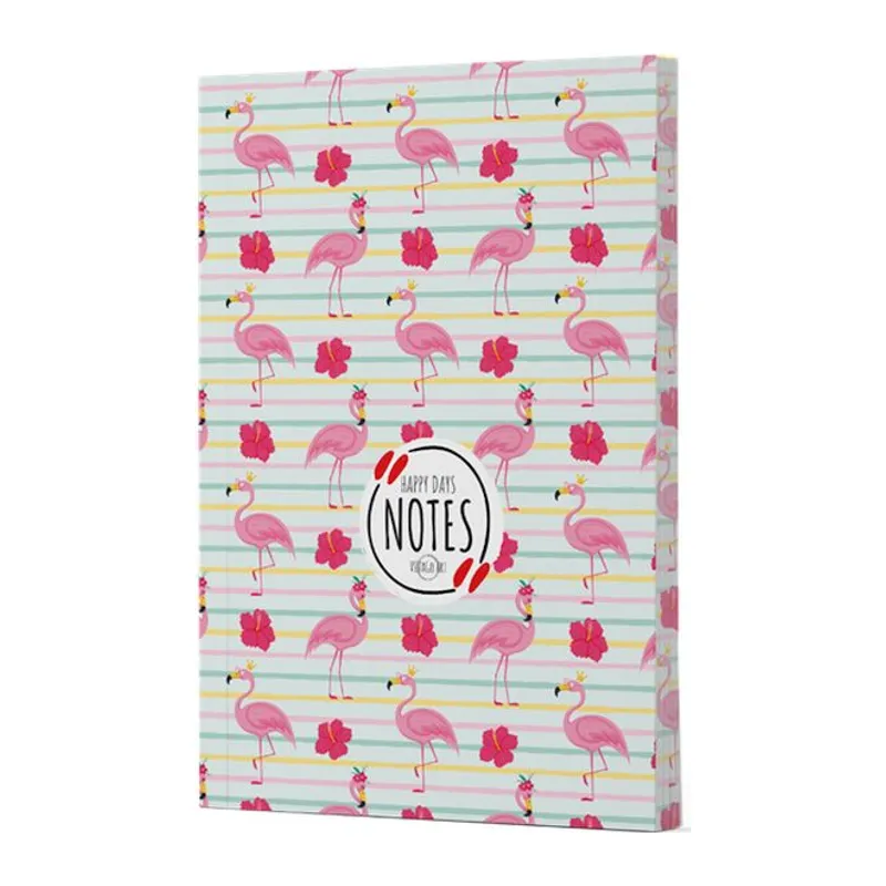 Flamingo 2 - Yan Boyamalı Çizgili Defter