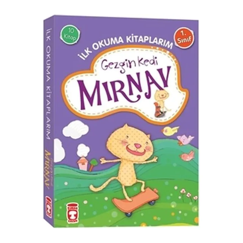 Gezgin Kedi Mırnav - İlk Okuma Kitaplarım Set (10 Kitap Takım)