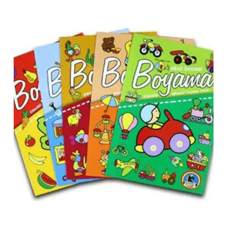 Okul Öncesi Boyama - Etkinlikli Eğlenceli Dev Boyama Kitabı (5 Kitap Takım)