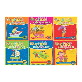 Sevimli Çizgi Çalışması (6 Kitap Set)