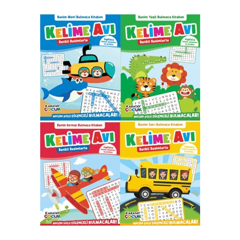 Kelime Avı - Bulmaca Kitabım - 4'lü Seri