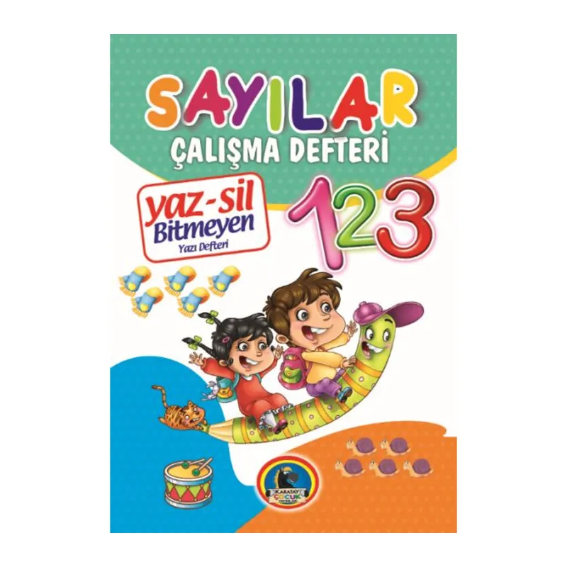 Yaz-Sil Sayılar Bitmeyen Yazı Defteri+Tahta Kalemi