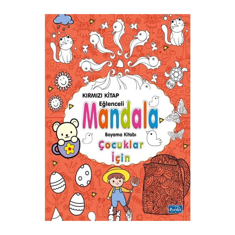 Çocuklar İçin Mandala Kırmızı