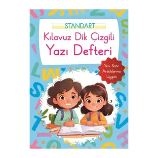 Kılavuz Dik Çizgili Yazı Defteri Büyük Boy - Mavi