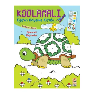 Kodlamalı Eğitici Boyama Kitabı - Eğlenceli Hayvanlar