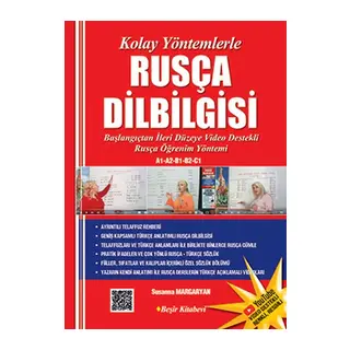 Kolay Yöntemlerle Rusça Dilbilgisi Renkli Resimli Video destekli Karekodlu