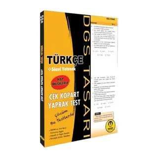 Tasarı DGS Türkçe Sözel Yetenek Yaprak Test Çek Kopart