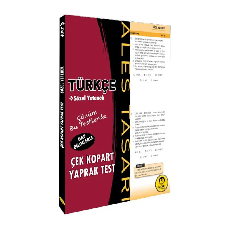 Tasarı ALES Türkçe Sözel Yetenek Yaprak Test Çek Kopart