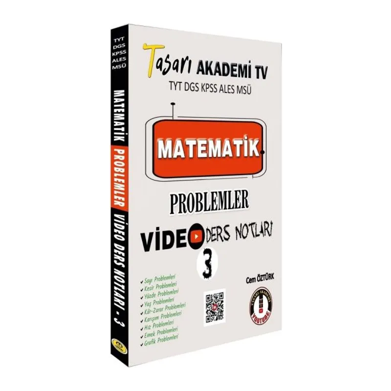Tasarı Matematik Problemler Video Ders Notları 3