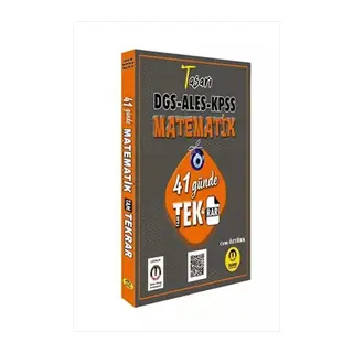 Tasarı Matematik 41 Günde DGS ALES KPSS Tekrar