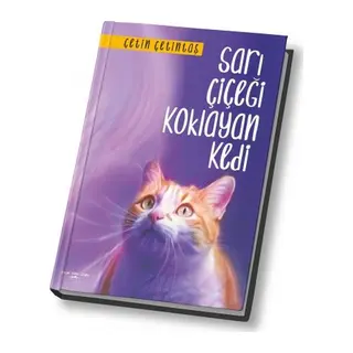 Sarı Çiçeği Koklayan Kedi