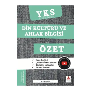 Delta TYT AYT Din Kültürü ve Ahlak Bilgisi Özet YKS 1. ve 2. Oturum (Yeni)