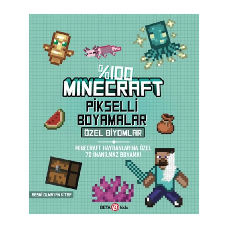 %100 Minecraft Pikselli Boyamalar Özel Biyomlar