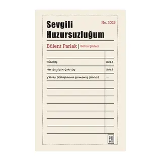 Sevgili Huzursuzluğum (Ciltli)